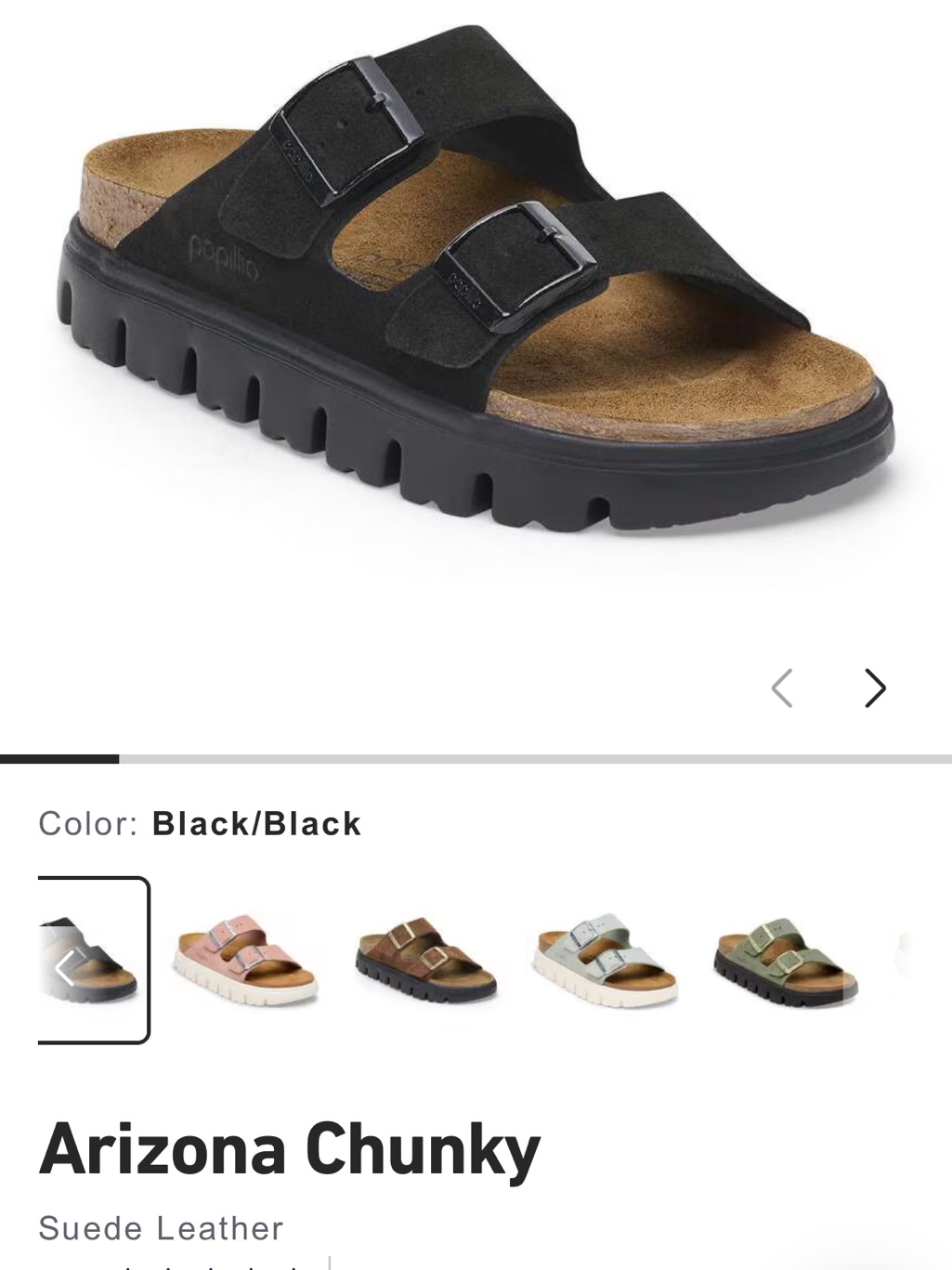 Birkenstock Arizona Chunky Sandal - Black Suede